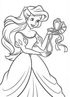 dla dziewczynek kolorowanki  Mała Syrenka Ariel księżniczka Disney numer  13